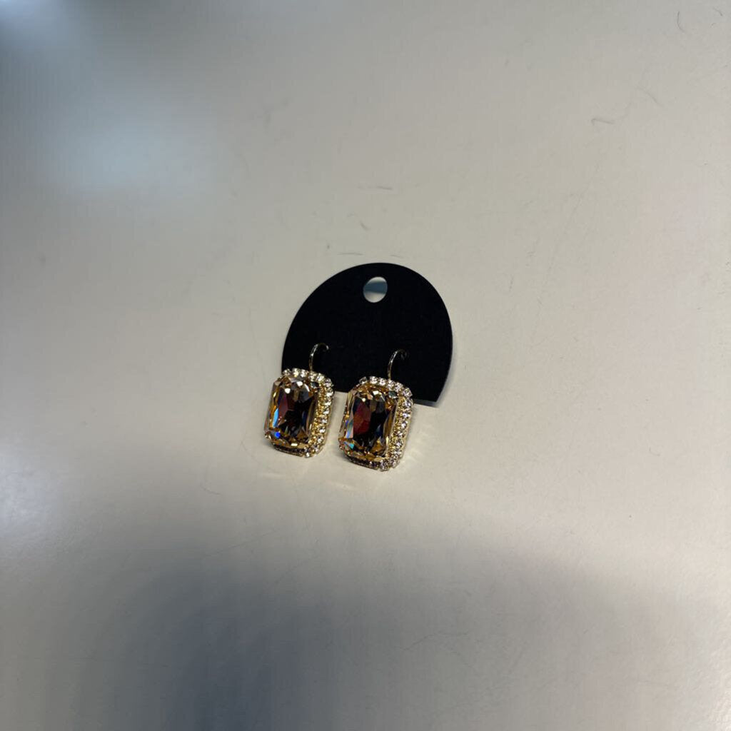 Gold/ Champagne Stone Statement Earrings
