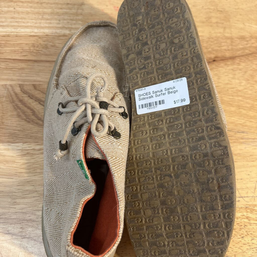 Sanuk Sidewalk Surfer Beige 10.0