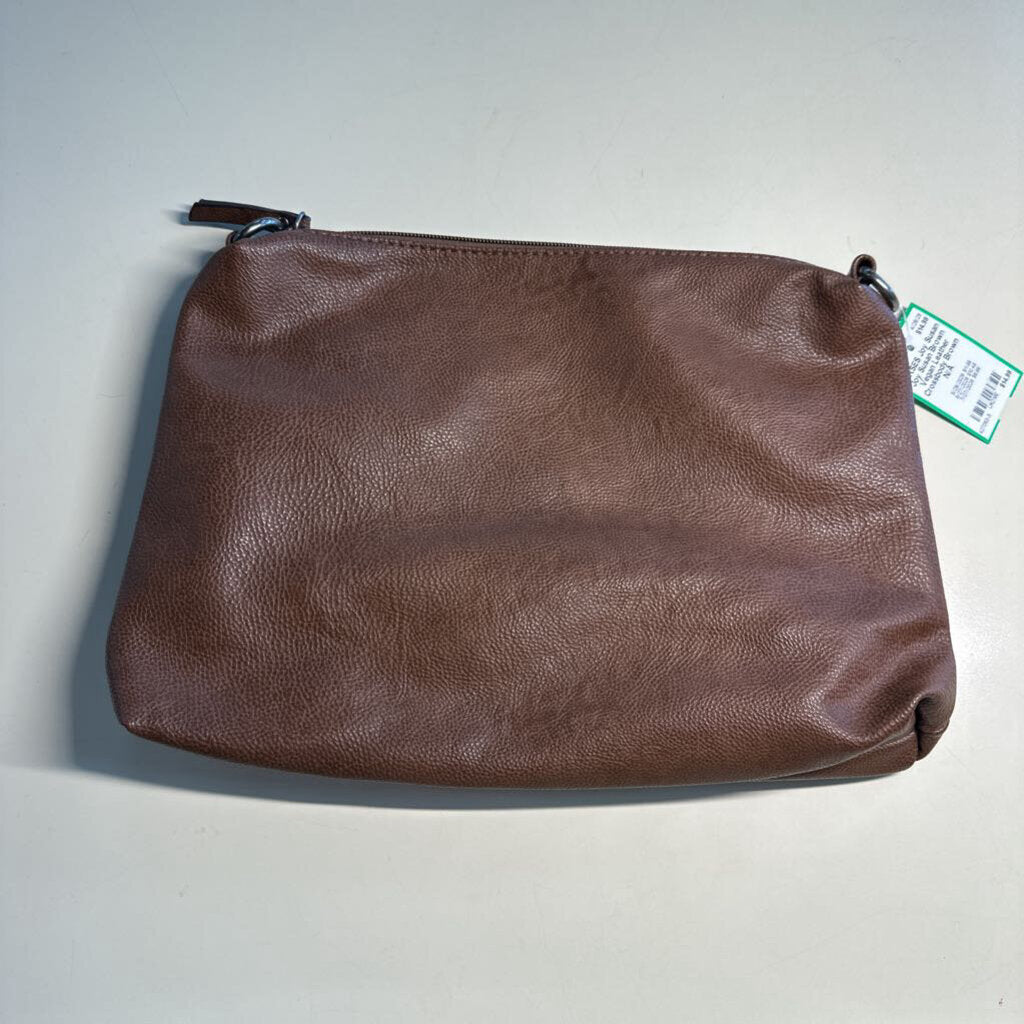 Joy Susan Brown Vegan Leather Crossbody