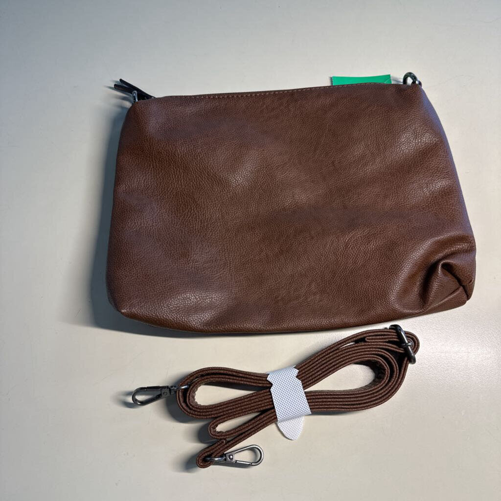 Joy Susan Brown Vegan Leather Crossbody