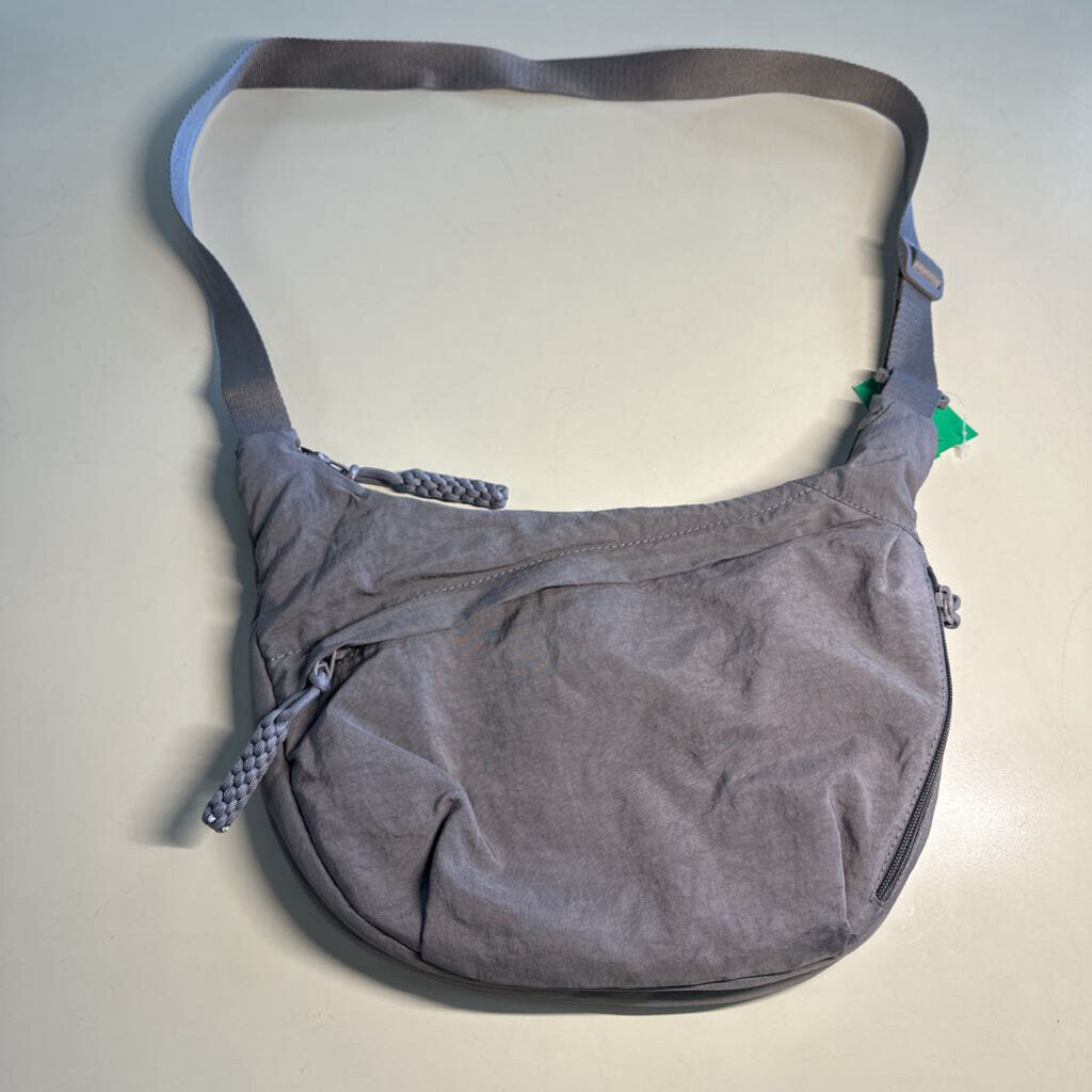 Grey Nylon Travel Body Hobo Bag