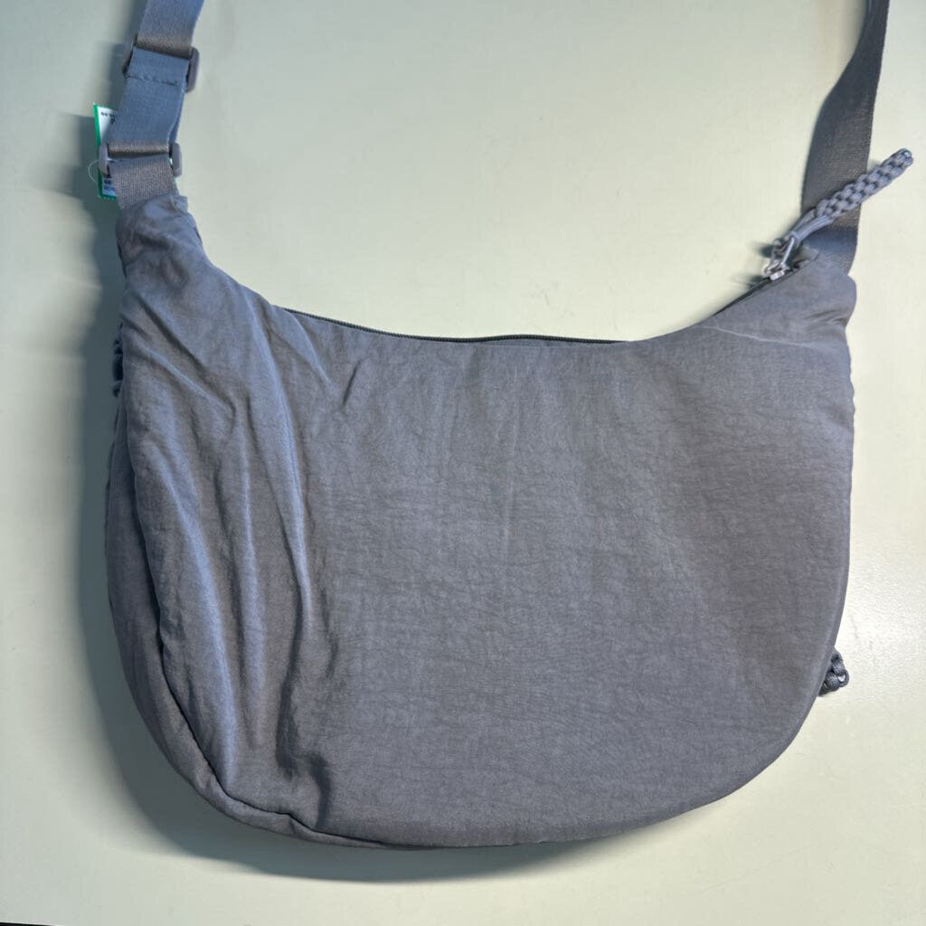 Grey Nylon Travel Body Hobo Bag