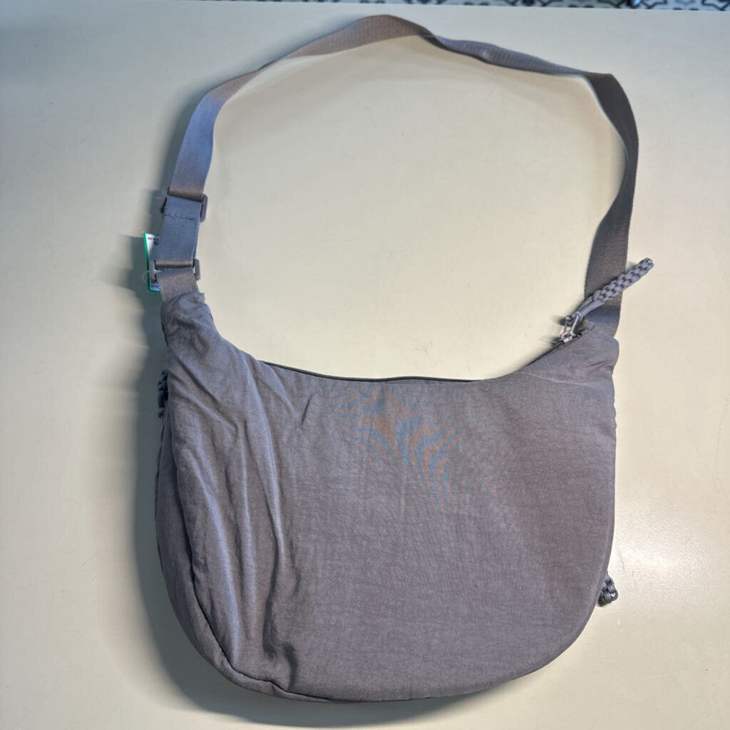Grey Nylon Travel Body Hobo Bag