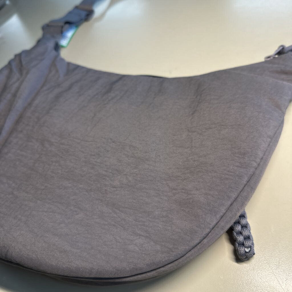 Grey Nylon Travel Body Hobo Bag
