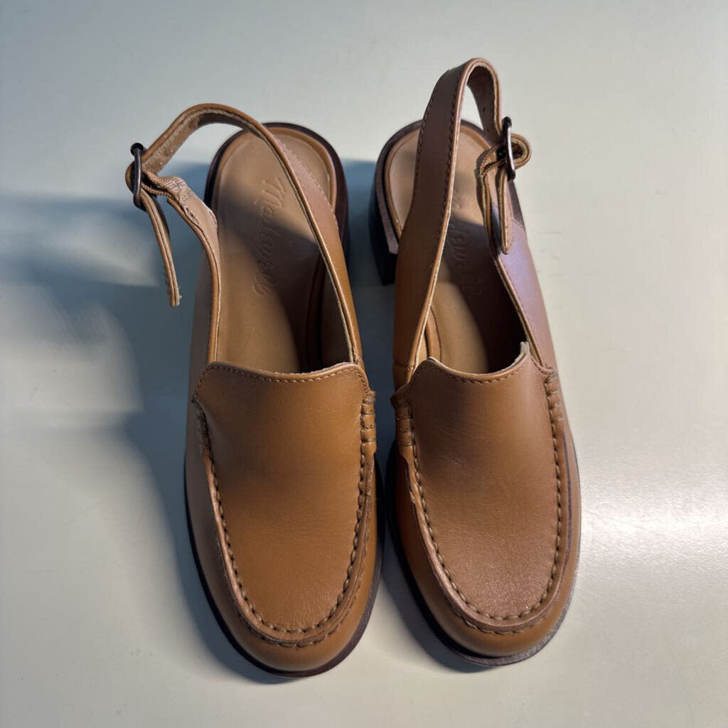 Madewell Desert Camel "The Mervin" Slingback Loafer 5.0