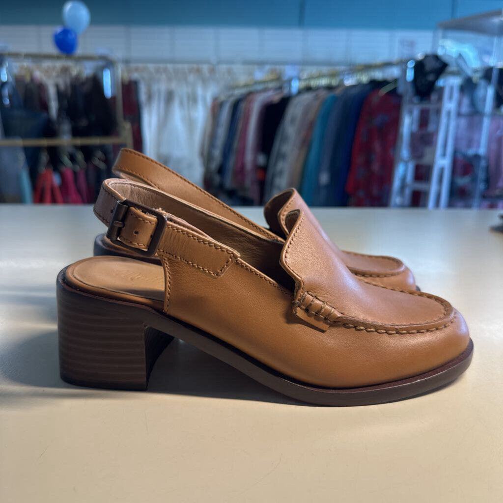 Madewell Desert Camel "The Mervin" Slingback Loafer 5.0