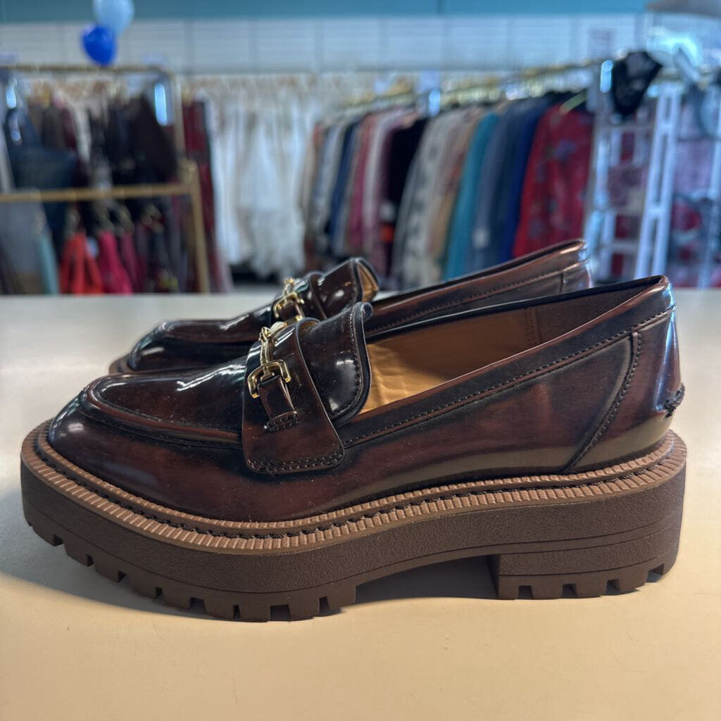 Sam Edelman Laurs Lug Sole Loafer Chestnut Brown 5.0