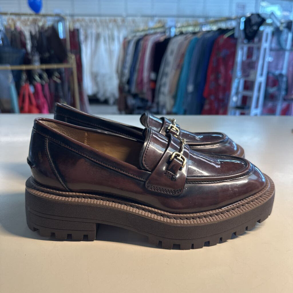 Sam Edelman Laurs Lug Sole Loafer Chestnut Brown 5.0