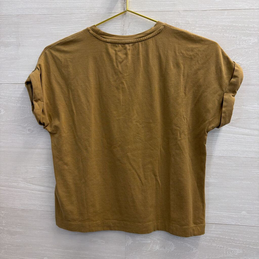 Boden Brown Cropped Short Sleeve Top 6