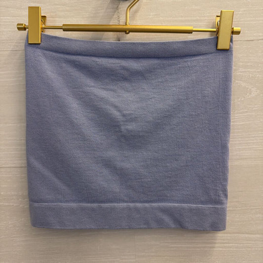 Out From Under Blue Ribbed Strapless Bandeau Top XS/ S