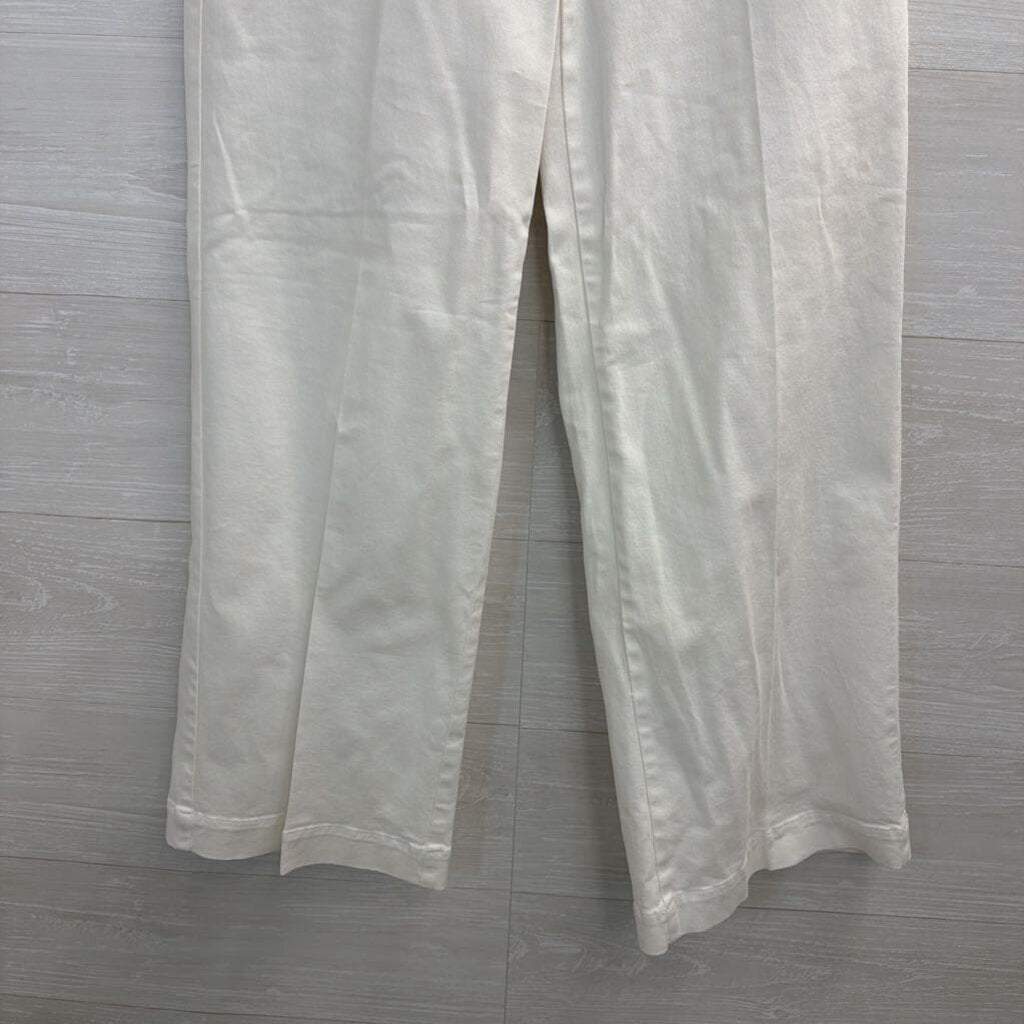Ann Taylor White High Waisted Wide Leg Sailor Pants 4 Petite