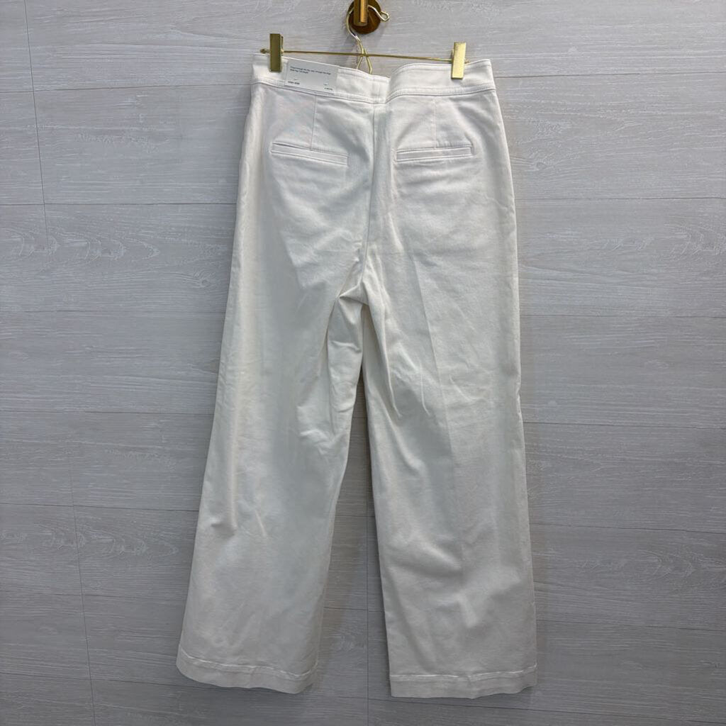 Ann Taylor White High Waisted Wide Leg Sailor Pants 4 Petite