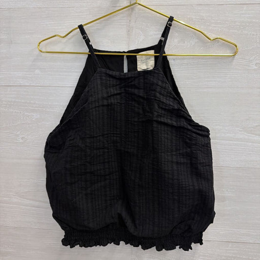 Black Tank with Gathered Bottom Medium