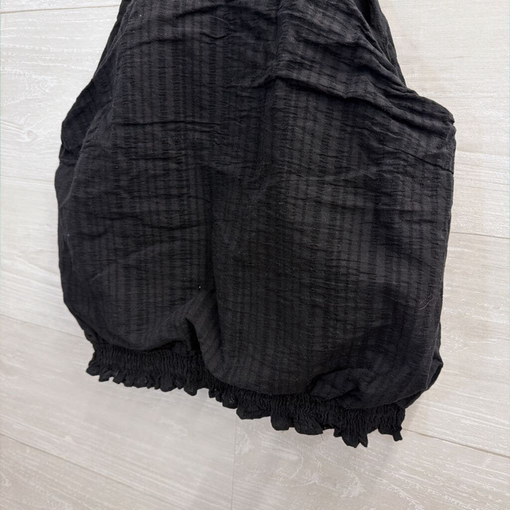 Black Tank with Gathered Bottom Medium