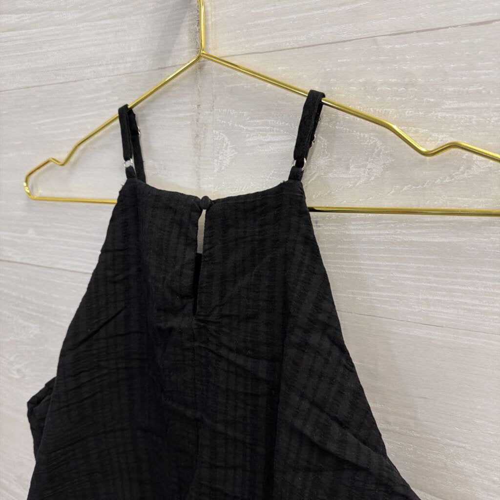 Black Tank with Gathered Bottom Medium