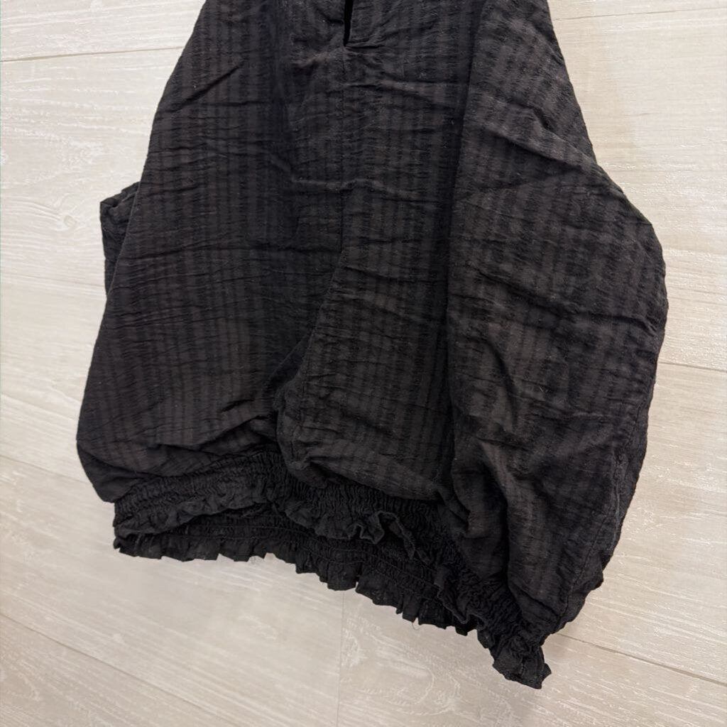 Black Tank with Gathered Bottom Medium
