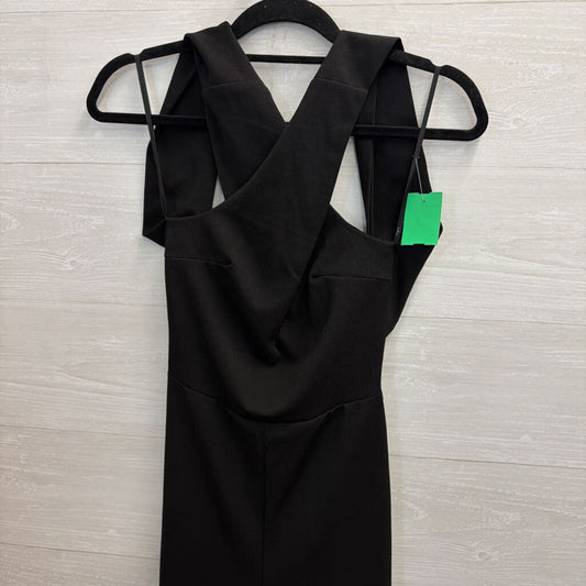 Lulus Black Open Back Cross Neck Jumpsuit Extra Small