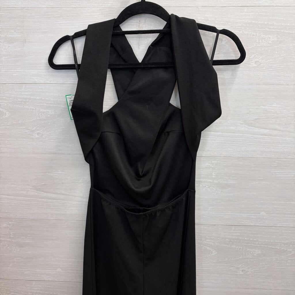 Lulus Black Open Back Cross Neck Jumpsuit Extra Small