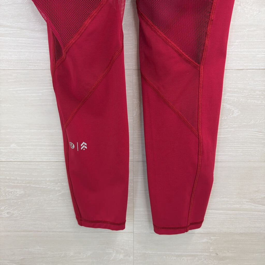 Lululemon Berry Cropped Athletic Leggings