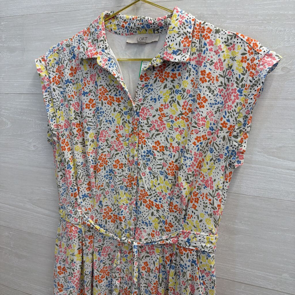 Floral Printed Midi Dress with Buttons 6