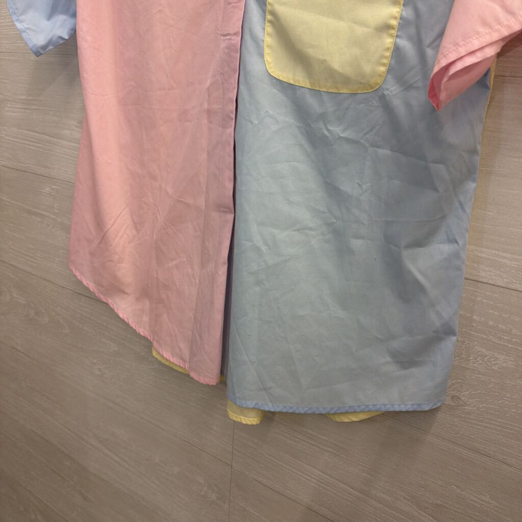 Jodifl Blue/ Multi Color Block Short Sleeve Top Medium