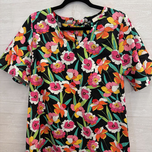 Jade by Jane Black/ Multi Floral Print Short Sleeve Shift Dress Small
