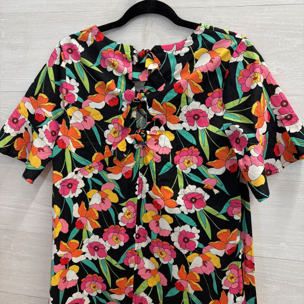 Jade by Jane Black/ Multi Floral Print Short Sleeve Shift Dress Small