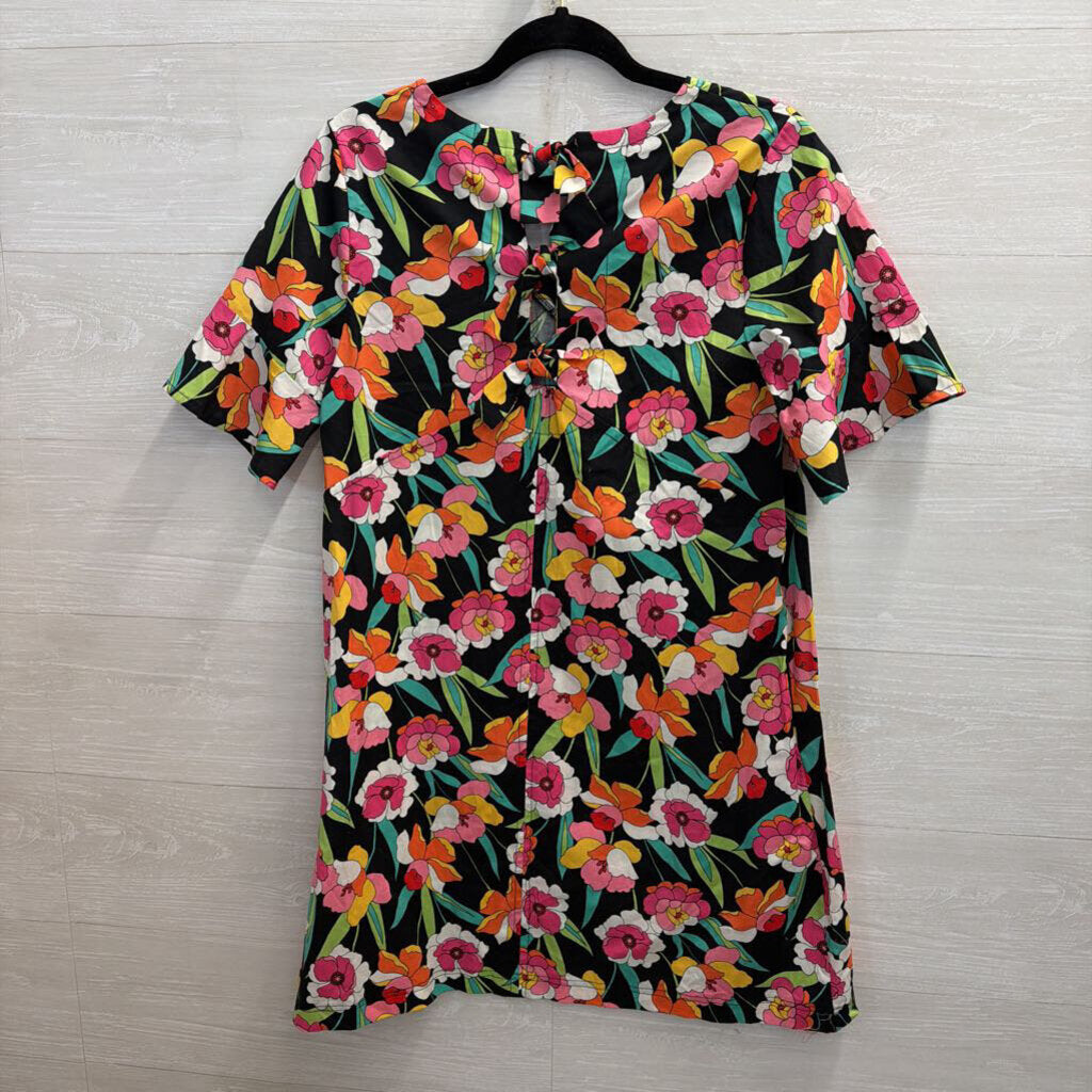 Jade by Jane Black/ Multi Floral Print Short Sleeve Shift Dress Small
