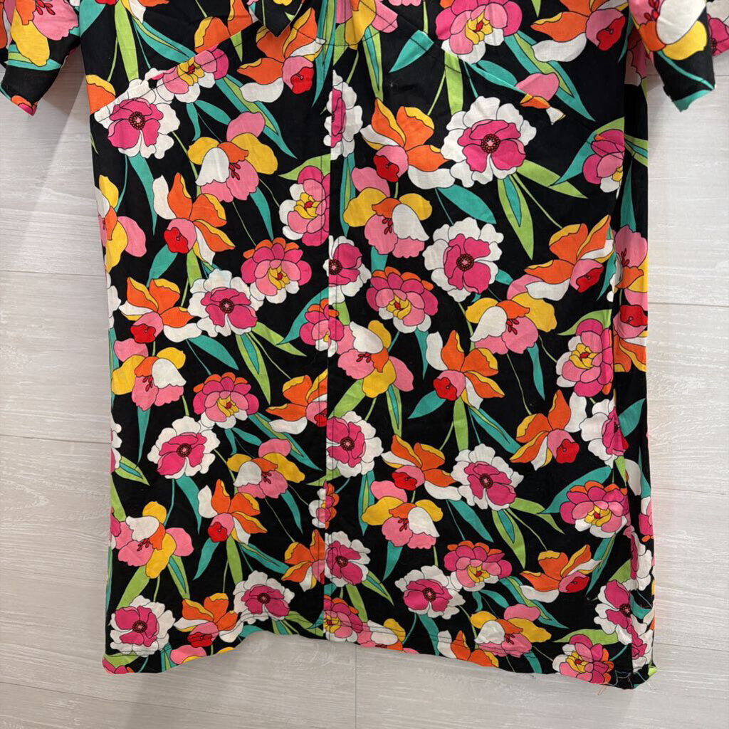 Jade by Jane Black/ Multi Floral Print Short Sleeve Shift Dress Small