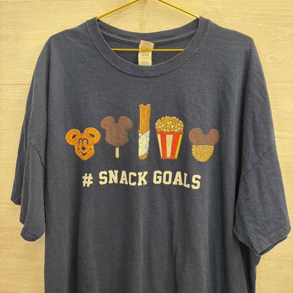 Gildan Blue/ Multi Disney Snacks Short Sleeve Graphic Tee 4XL