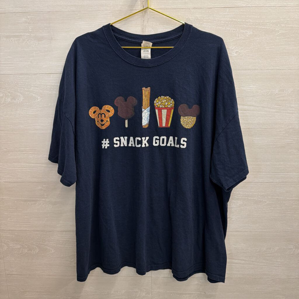 Gildan Blue/ Multi Disney Snacks Short Sleeve Graphic Tee 4XL