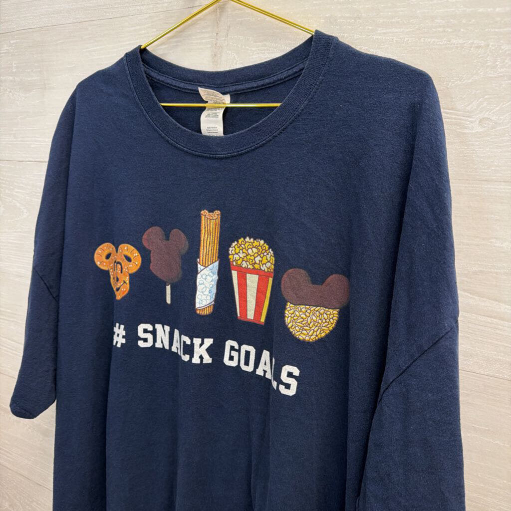 Gildan Blue/ Multi Disney Snacks Short Sleeve Graphic Tee 4XL