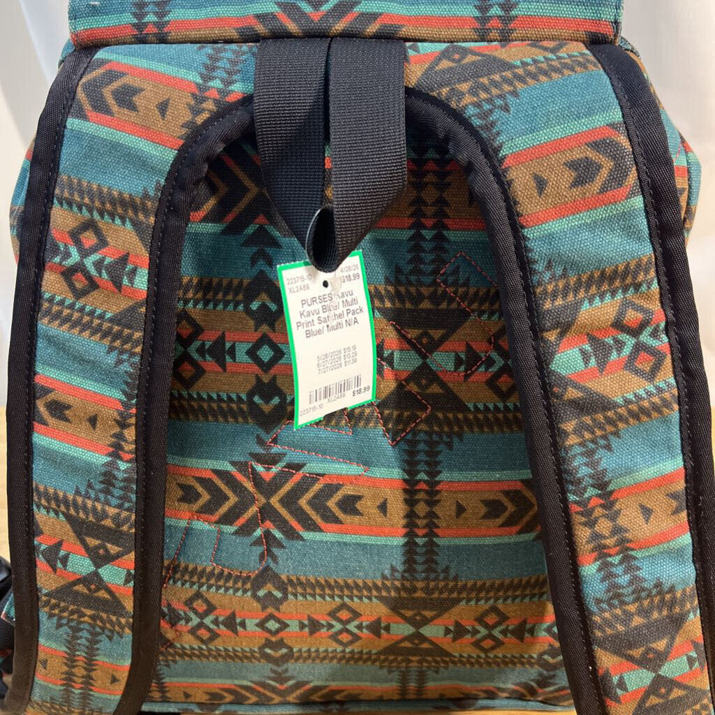 Kavu Blue/ Multi Print Satchel Pack