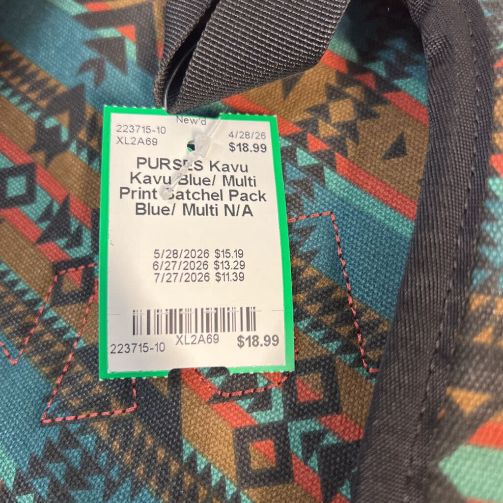 Kavu Blue/ Multi Print Satchel Pack