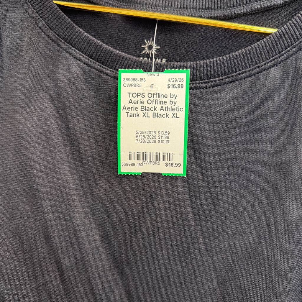 Offline by Aerie Black Athletic Tank XL