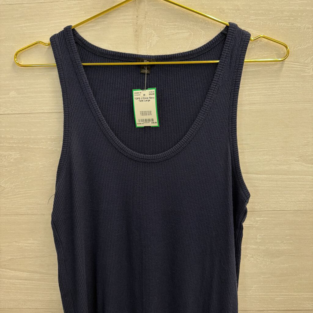 J Crew Navy Tank Large