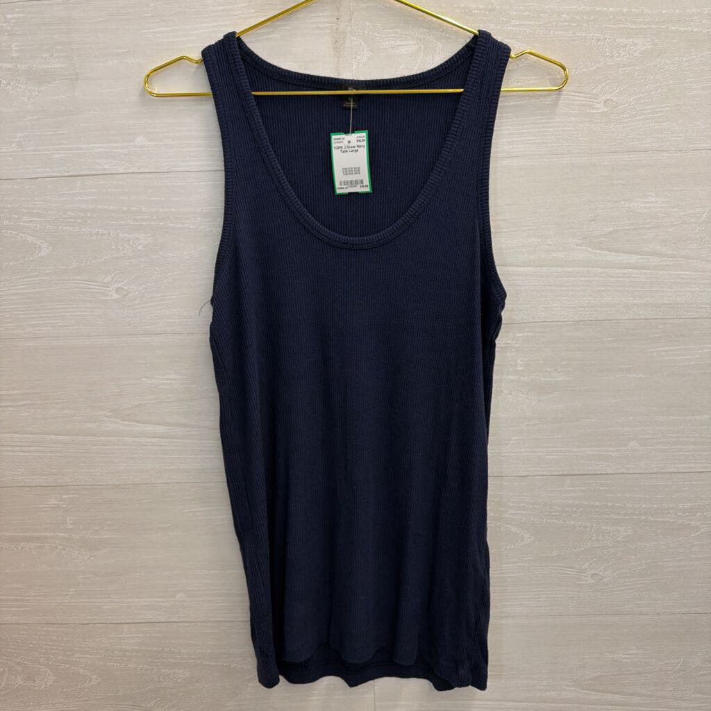 J Crew Navy Tank Large