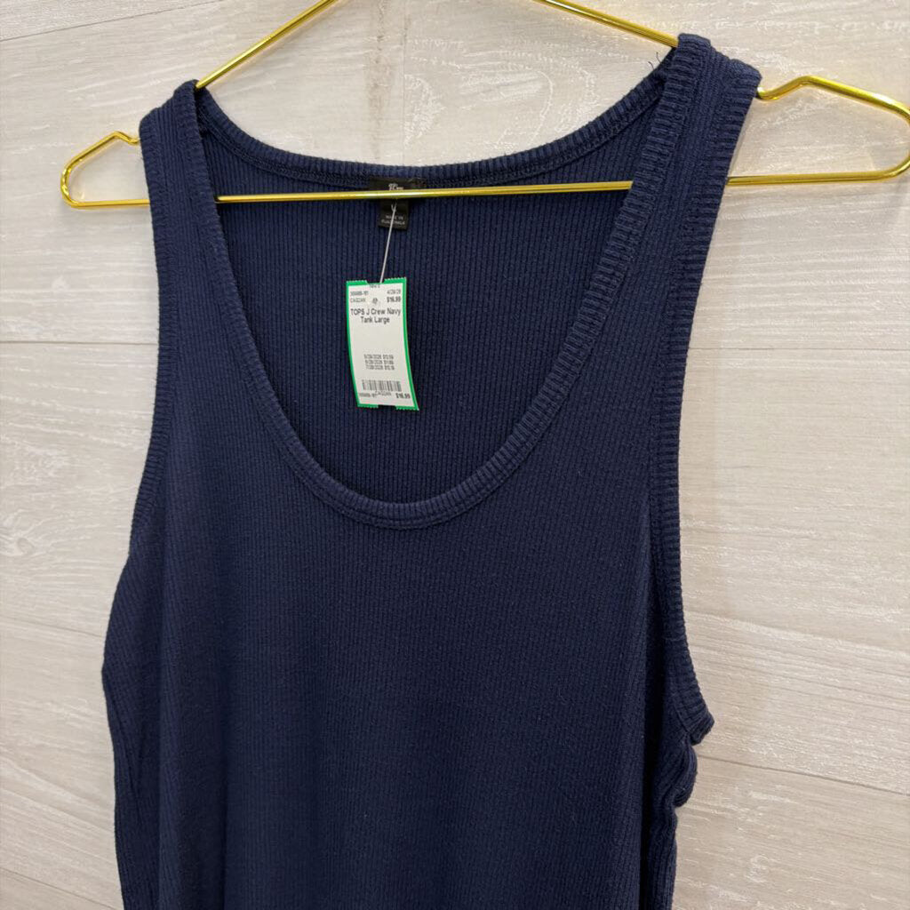 J Crew Navy Tank Large
