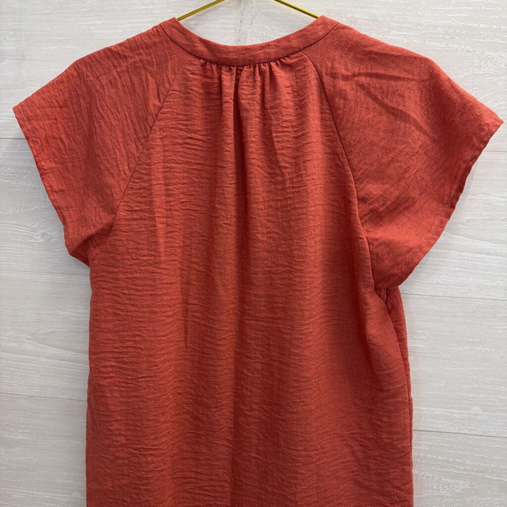 Banana Republic Terracotta Notch Neck Mini Dress Small