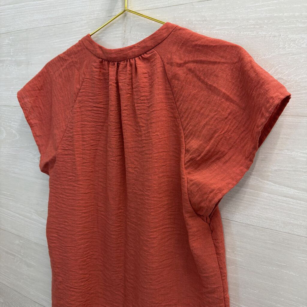Banana Republic Terracotta Notch Neck Mini Dress Small