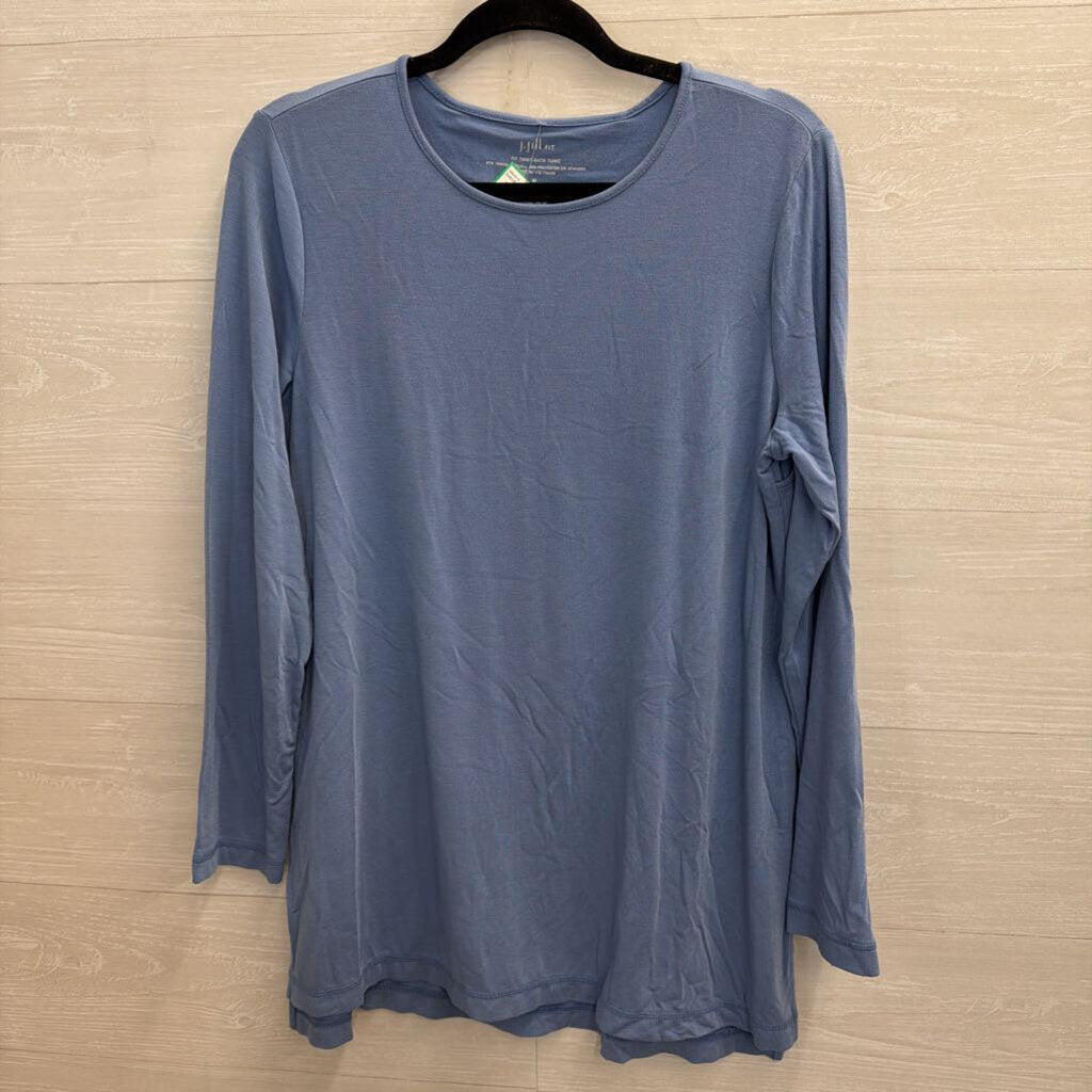 J Jill Blue Twist Back Long Sleeve Top Medium
