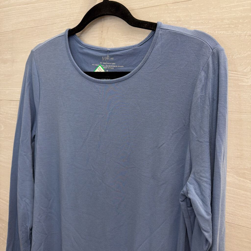 J Jill Blue Twist Back Long Sleeve Top Medium