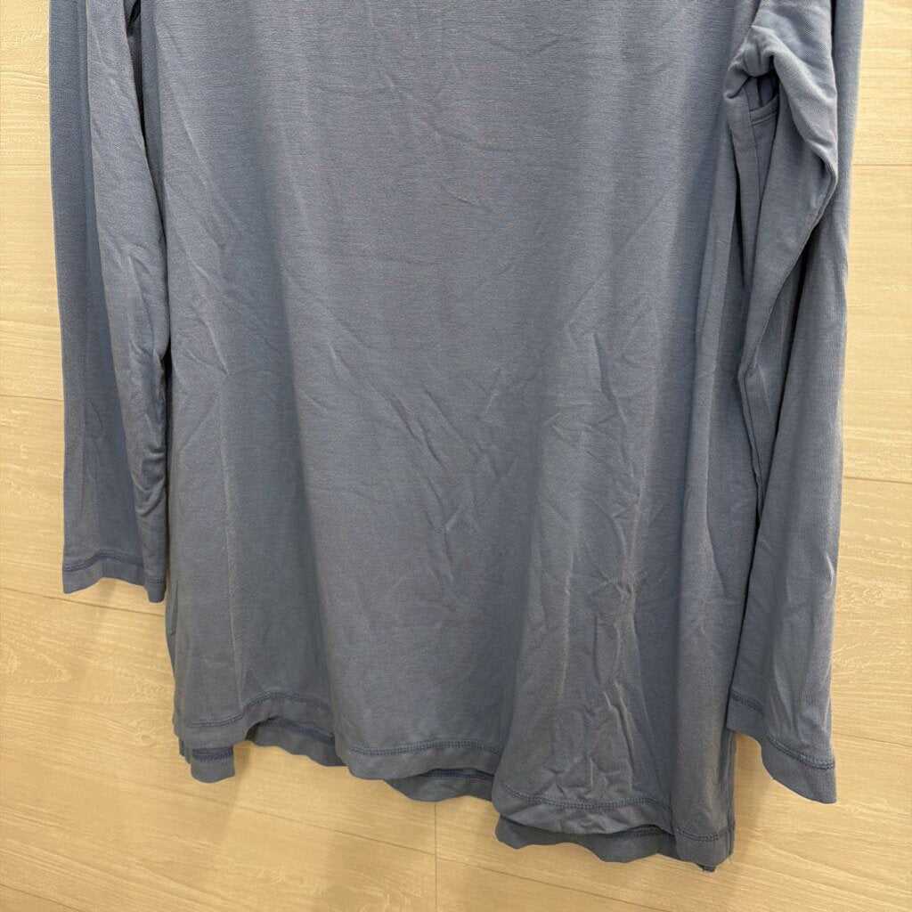 J Jill Blue Twist Back Long Sleeve Top Medium