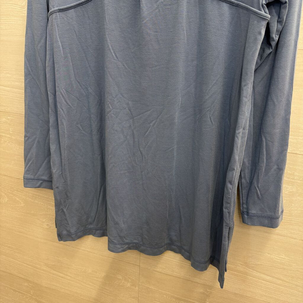 J Jill Blue Twist Back Long Sleeve Top Medium