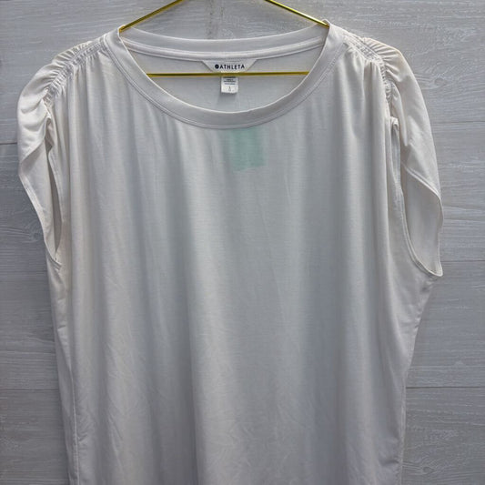 Athleta White Short Sleeve Top Large