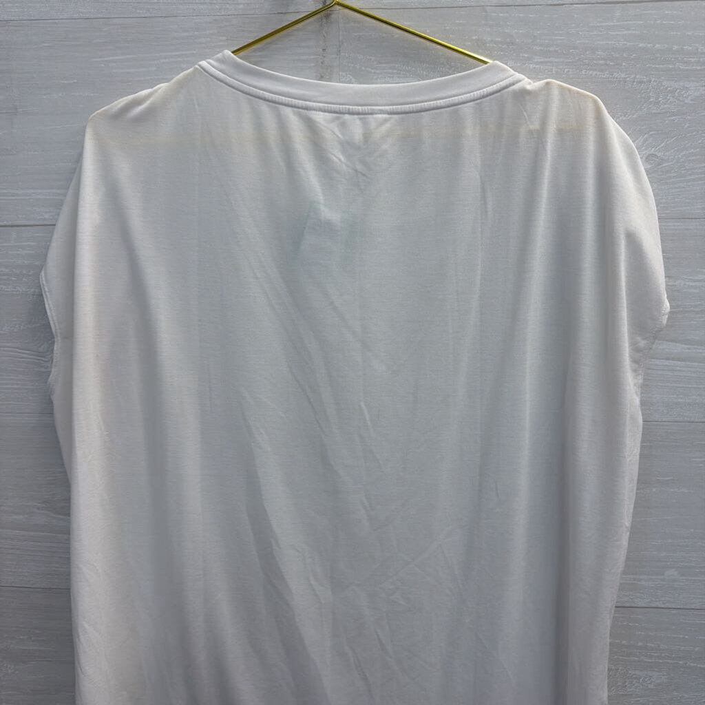 Athleta White Short Sleeve Top Large