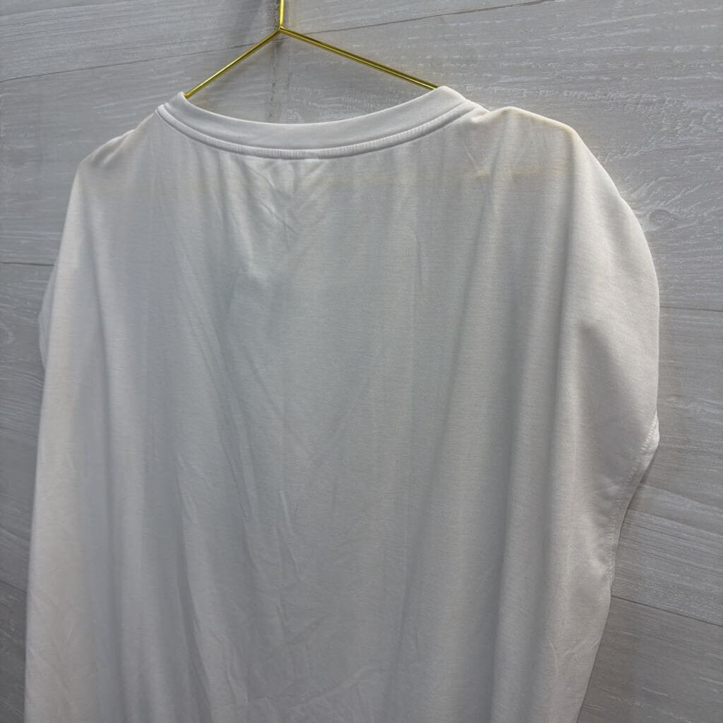Athleta White Short Sleeve Top Large