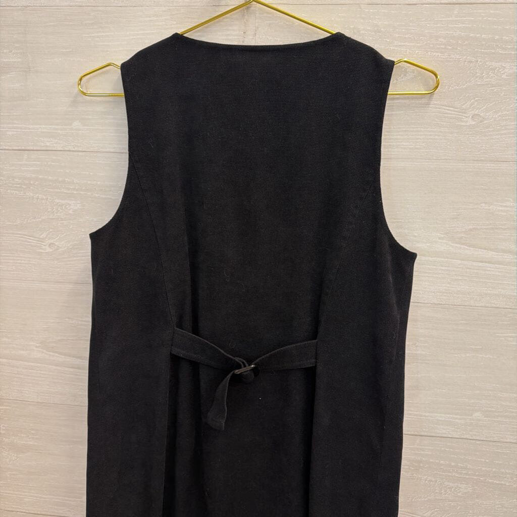 Talbots Black Sleeveless Button Front Shift Dress 6