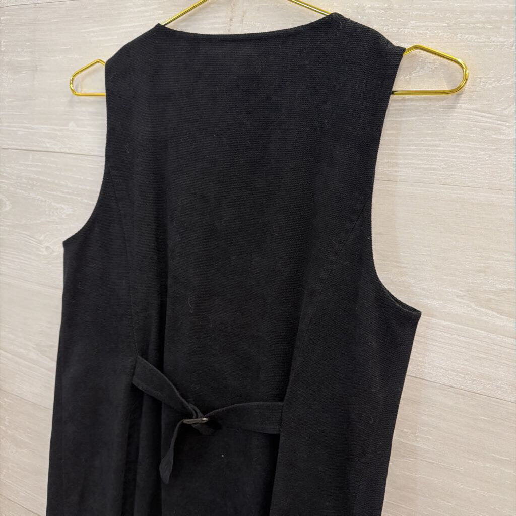 Talbots Black Sleeveless Button Front Shift Dress 6