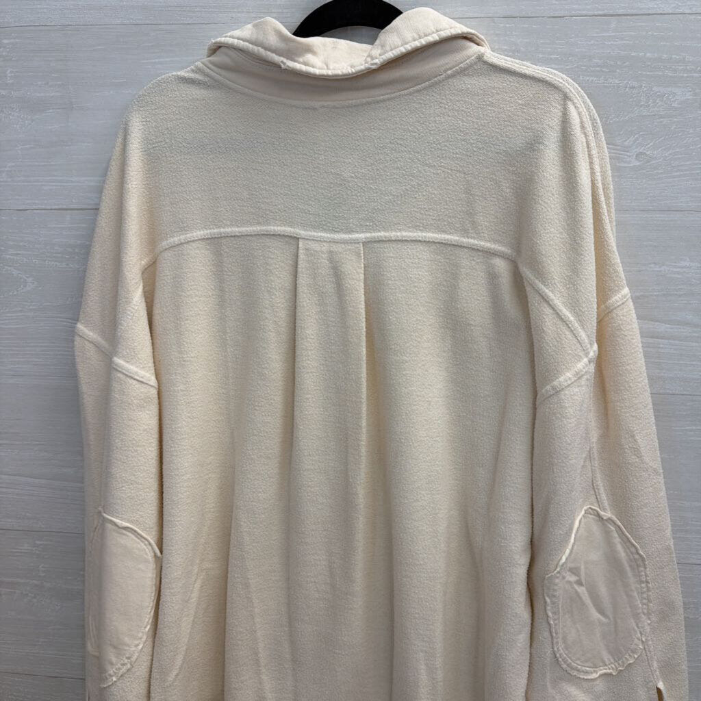 Free People Cream Ruby Shacket Top Medium